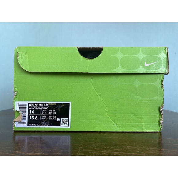 Nike Air Max 1 SP x HUF "Pear Green" Men's Size 14 HF3713-002 - Picture 11 of 11